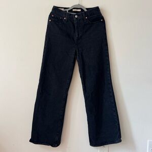 Levi’s Ribcage Wide Leg Black Jeans